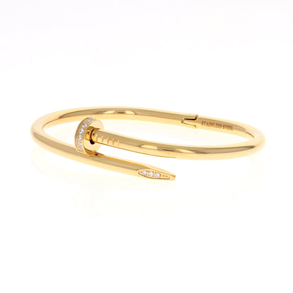 Gold Cz Nail Bracelet