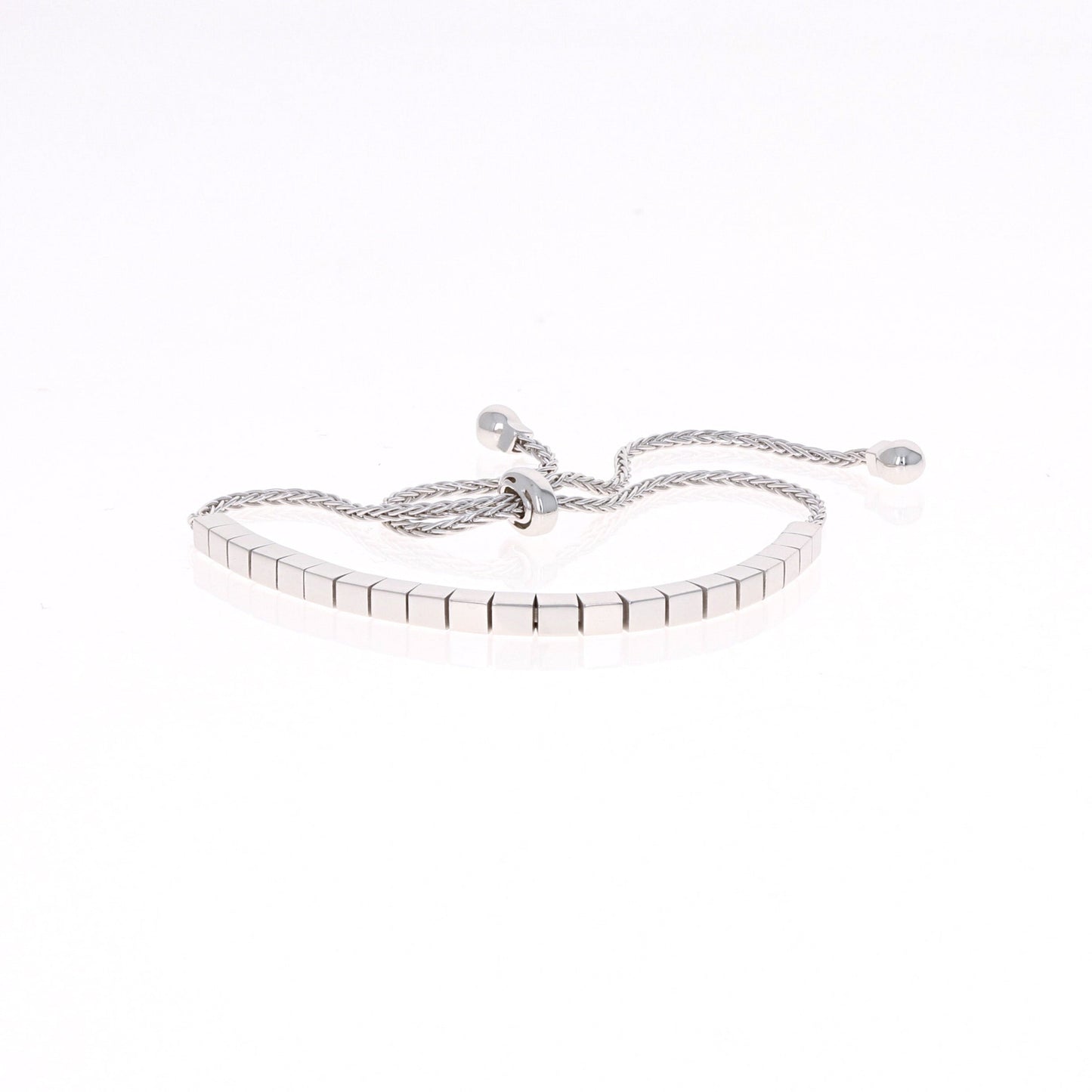 Silver Shiny Square Bracelet