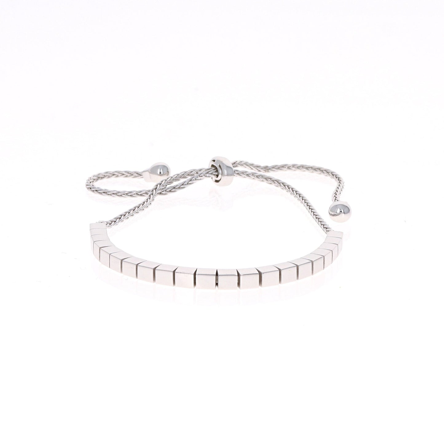 Silver Shiny Square Bracelet