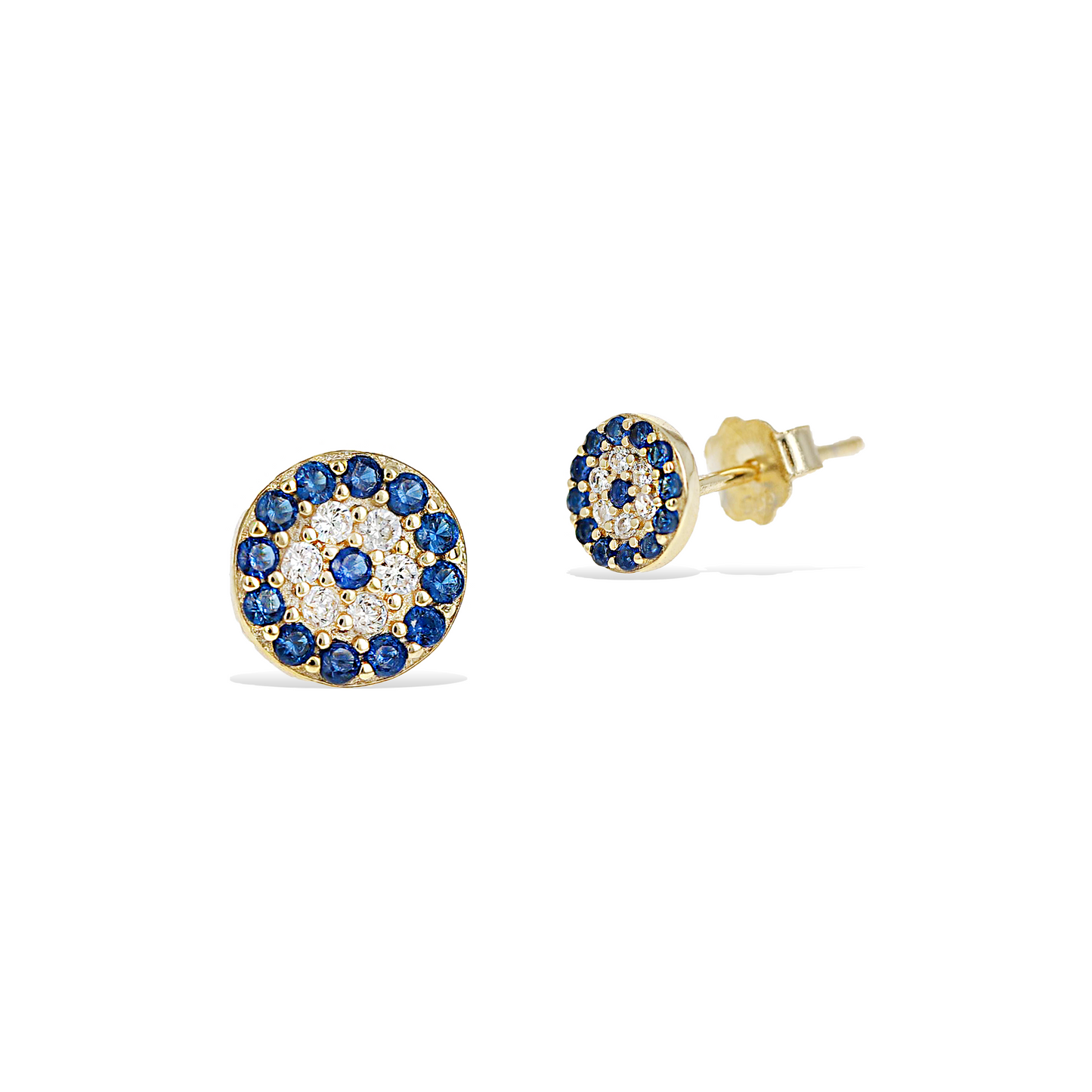 Evil Eye Disc Studs