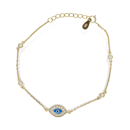 Enamel Evil Eye Bracelet