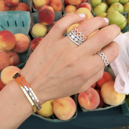 Silver Shiny Square Bracelet