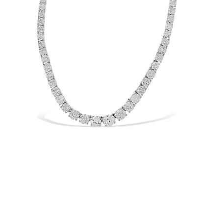 Graduated CZ Tennis Necklace