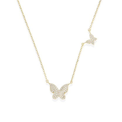 Double Butterfly Necklace