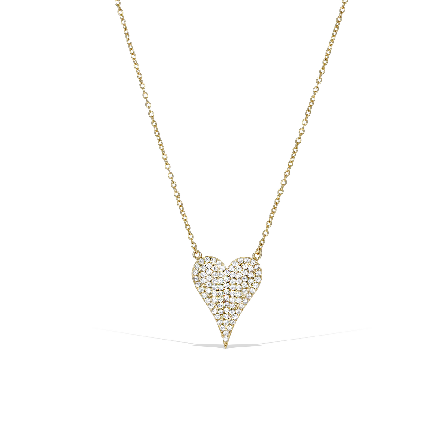 Large Pointed Heart Necklace