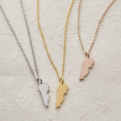 Country Map Necklace | ADORBETH