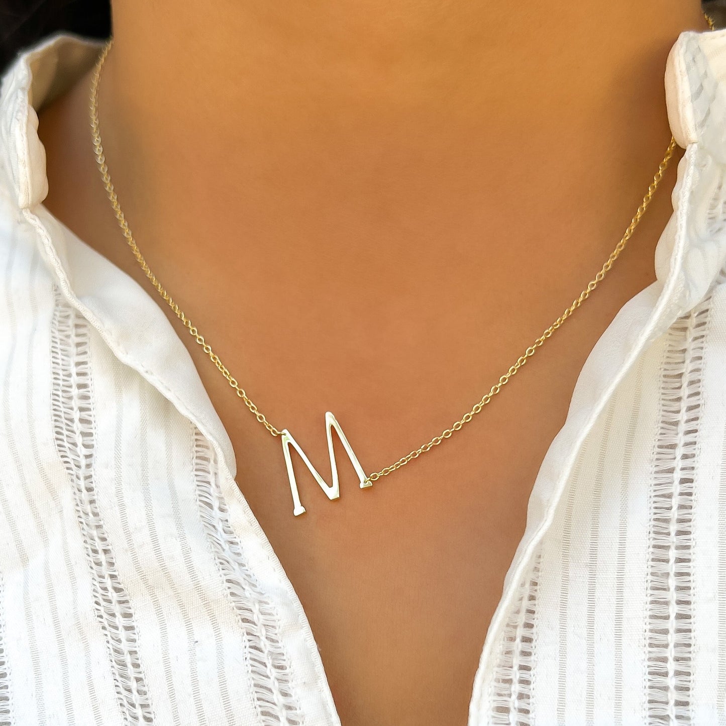 Letter M Necklace