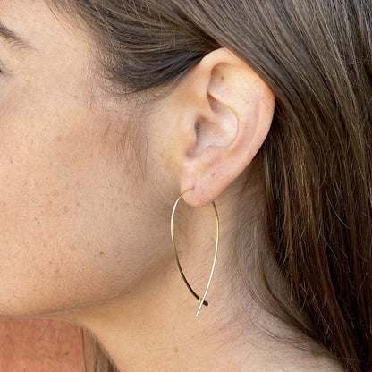 Threader Hoop Earrings