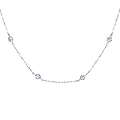 Bezel Cz By-The-Yard Necklace