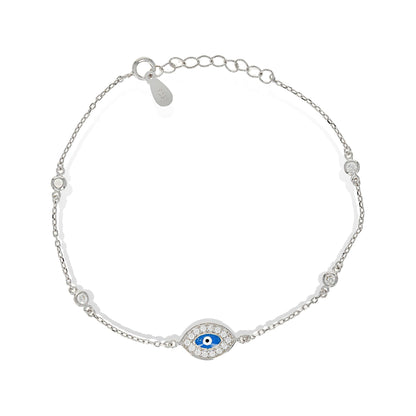 Enamel Evil Eye Bracelet