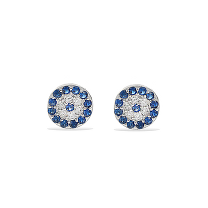 Evil Eye Disc Studs