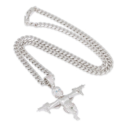 Dual Uzi Angel Necklace