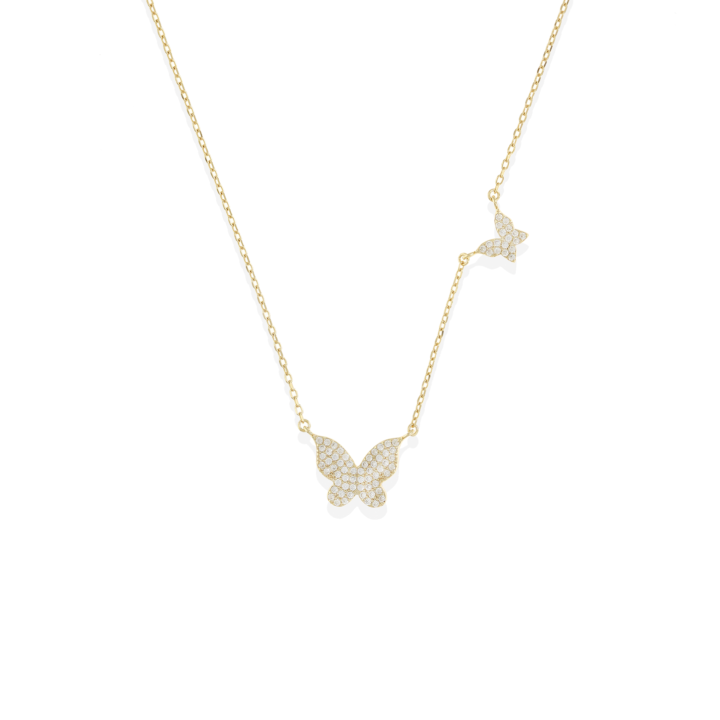 Double Butterfly Necklace