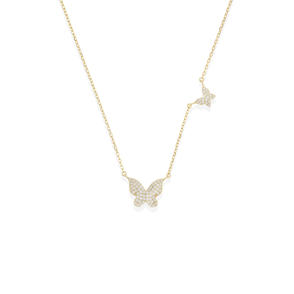 Double Butterfly Necklace