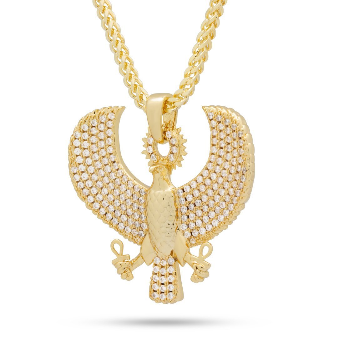 Iced Egyptian Horus Falcon Necklace