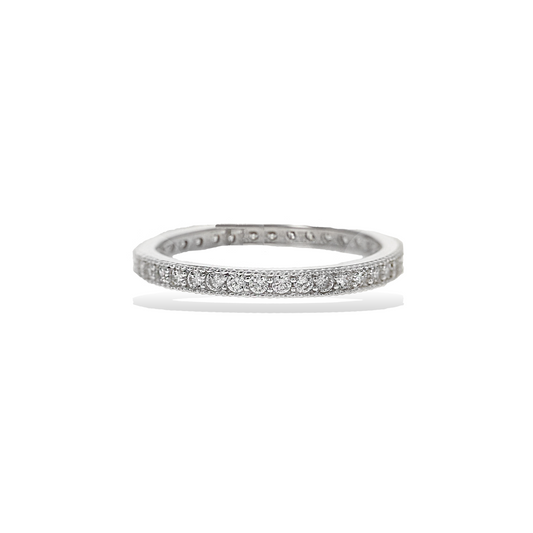 Silver Pave Ring