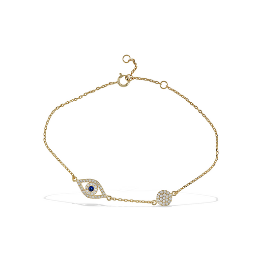 Evil Eye & Disc Bracelet