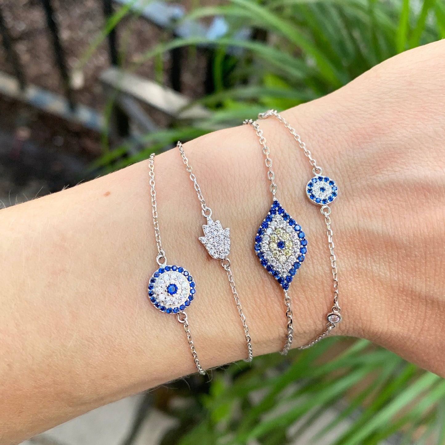 Evil Eye Disc Bracelet