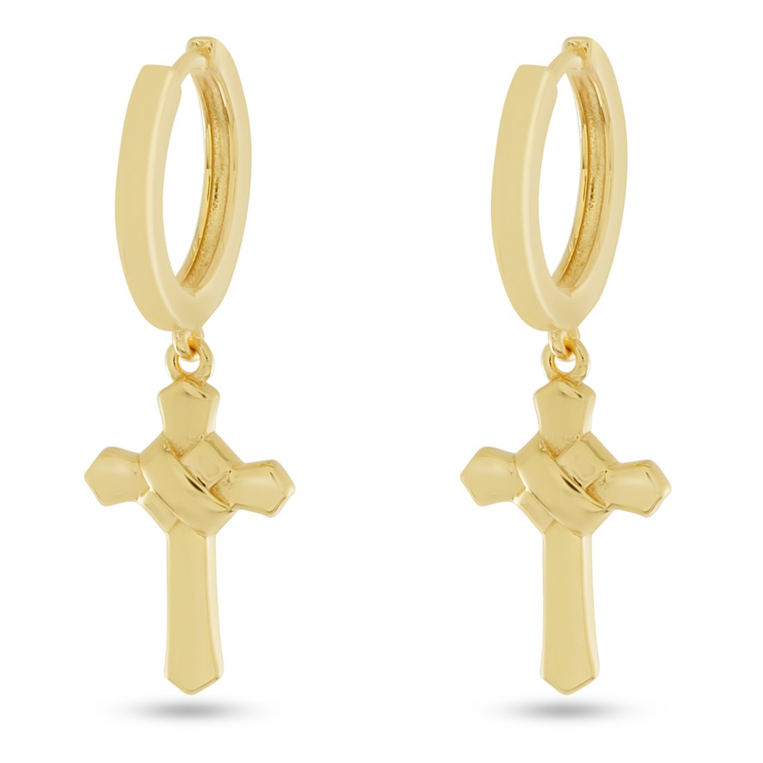 Wrapped Cross Earrings