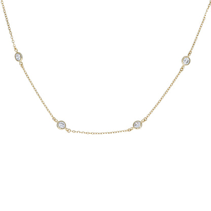 Bezel Cz By-The-Yard Necklace